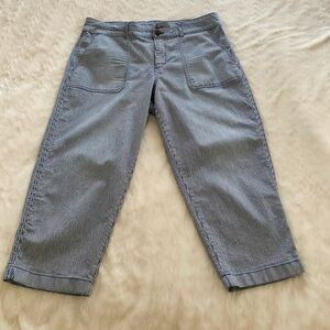 Bandolino Blue & White striped cargo pants
